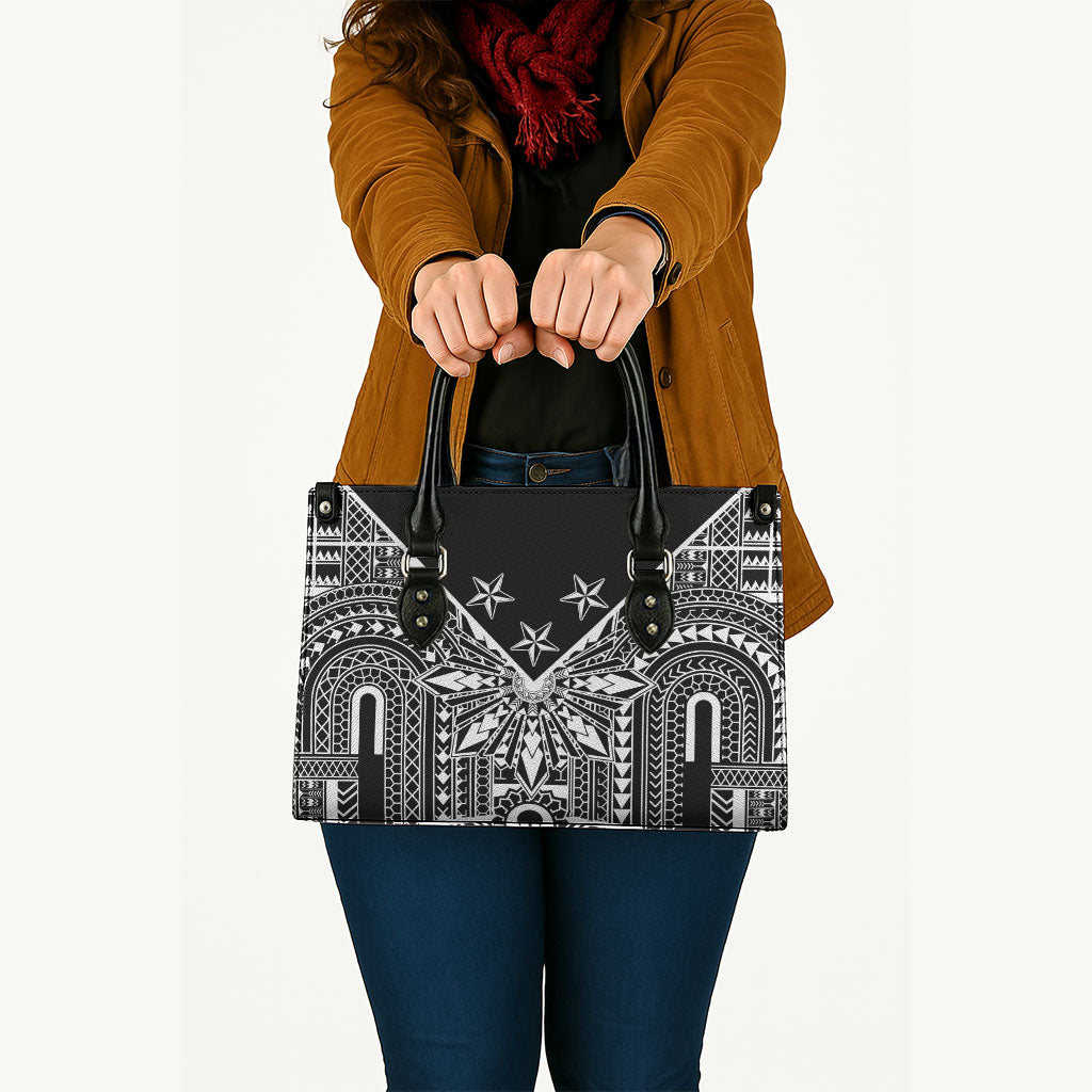 Black Philippines Sun Star Leather Bag Igorot Tribal Inspiration
