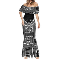 Black Philippines Sun Star Mermaid Dress Igorot Tribal Inspiration LT05 - Polynesian Pride
