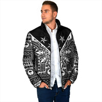 Black Philippines Sun Star Padded Jacket Igorot Tribal Inspiration