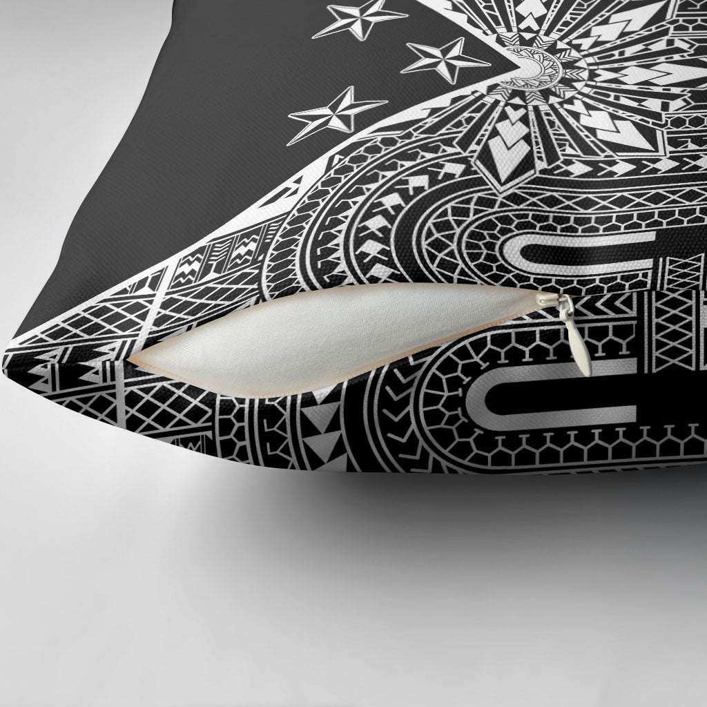 Black Philippines Sun Star Pillow Cover Igorot Tribal Inspiration
