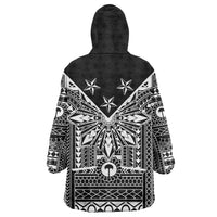 Black Philippines Sun Star Wearable Blanket Hoodie Igorot Tribal Inspiration