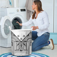 White Philippines Sun Star Laundry Basket Igorot Tribal Inspiration