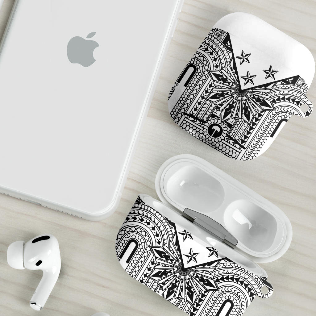 White Philippines Sun Star AirPods Case Igorot Tribal Inspiration