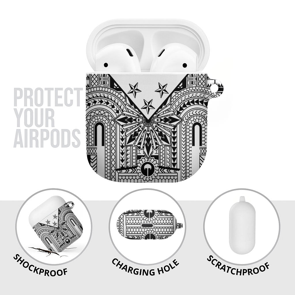 White Philippines Sun Star AirPods Case Igorot Tribal Inspiration