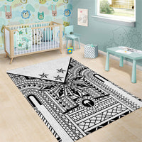 White Philippines Sun Star Area Rug Igorot Tribal Inspiration