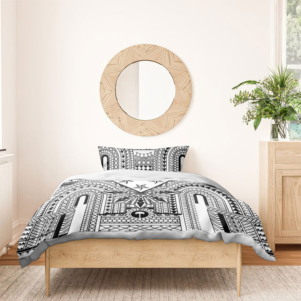 White Philippines Sun Star Bedding Set Igorot Tribal Inspiration