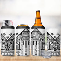 White Philippines Sun Star 4 in 1 Can Cooler Tumbler Igorot Tribal Inspiration LT05 - Polynesian Pride
