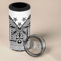 White Philippines Sun Star 4 in 1 Can Cooler Tumbler Igorot Tribal Inspiration LT05 - Polynesian Pride