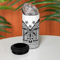 White Philippines Sun Star 4 in 1 Can Cooler Tumbler Igorot Tribal Inspiration LT05 - Polynesian Pride