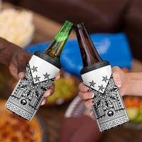 White Philippines Sun Star 4 in 1 Can Cooler Tumbler Igorot Tribal Inspiration LT05 - Polynesian Pride
