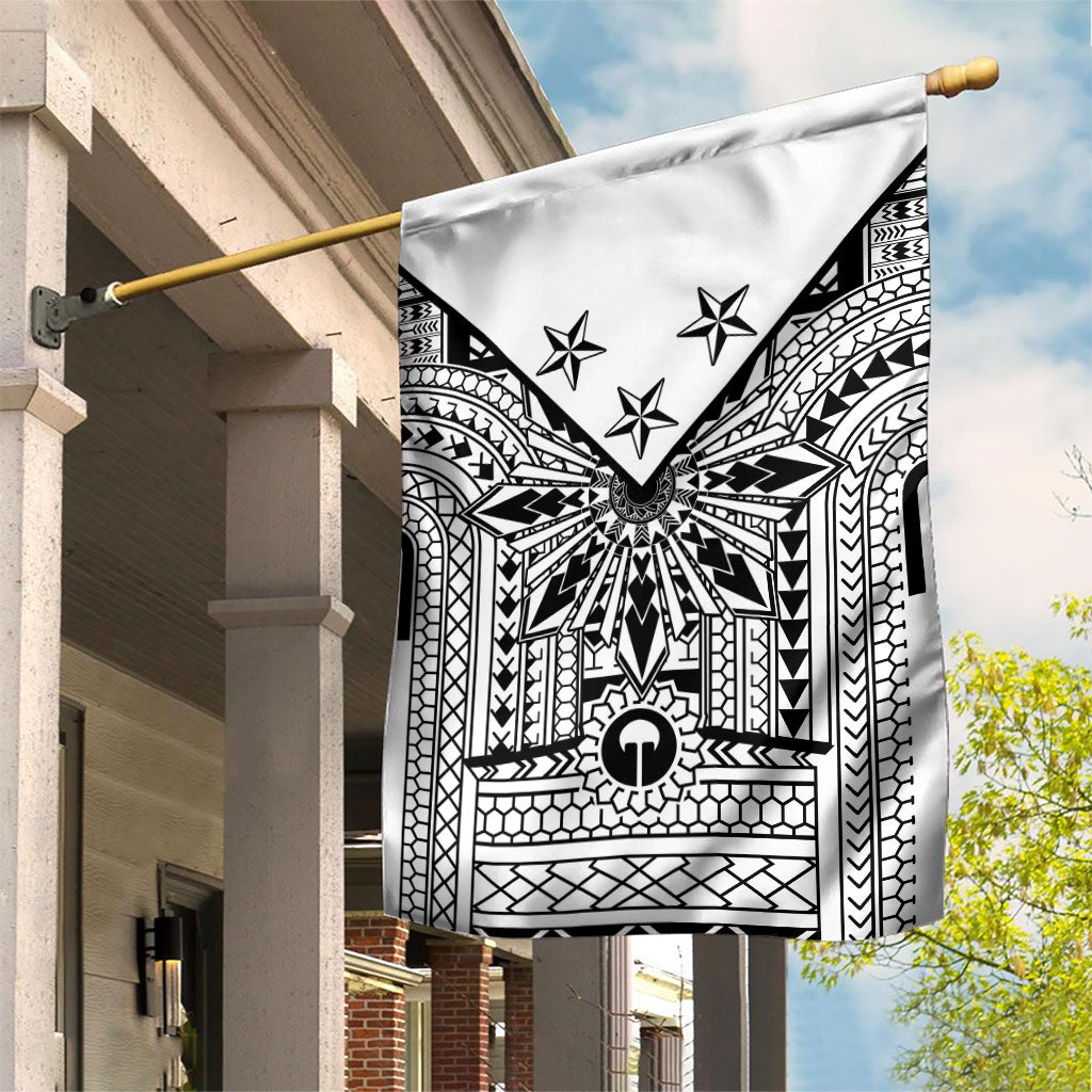White Philippines Sun Star Garden Flag Igorot Tribal Inspiration