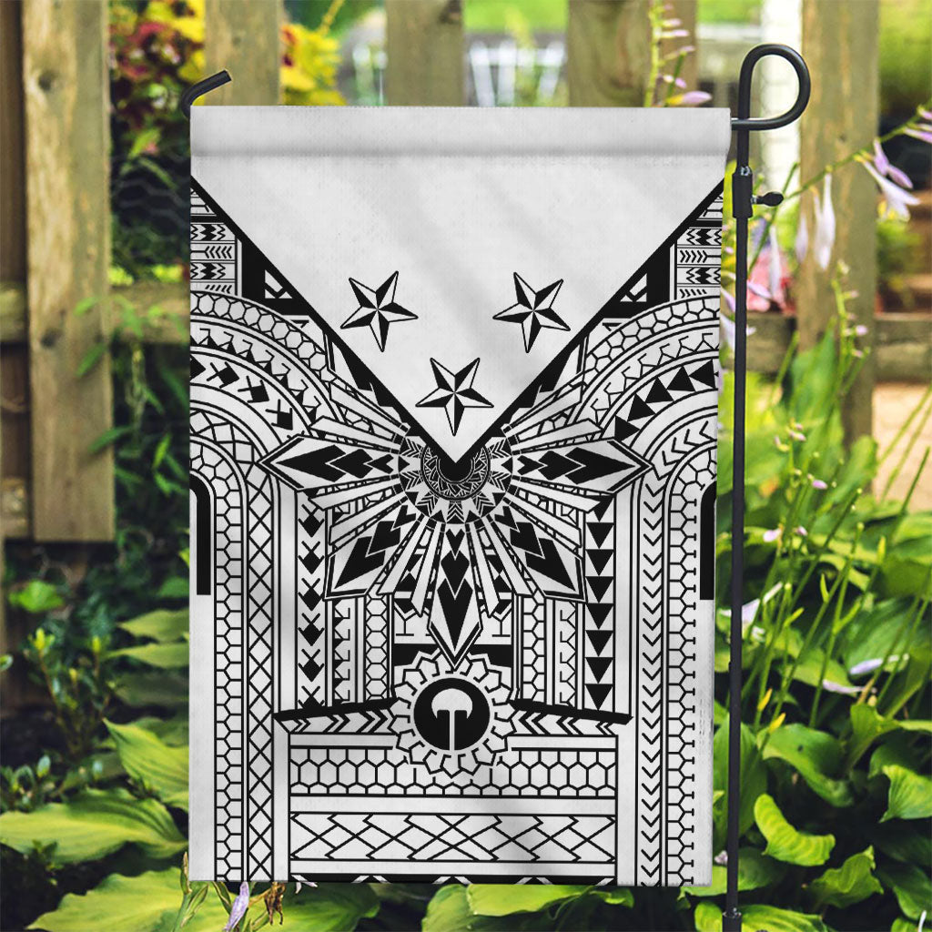 White Philippines Sun Star Garden Flag Igorot Tribal Inspiration