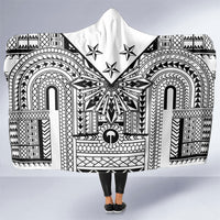 White Philippines Sun Star Hooded Blanket Igorot Tribal Inspiration