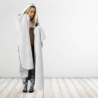 White Philippines Sun Star Hooded Blanket Igorot Tribal Inspiration