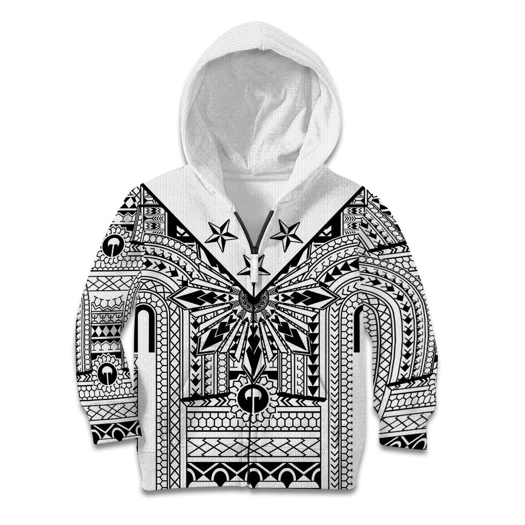 White Philippines Sun Star Kid Hoodie Igorot Tribal Inspiration