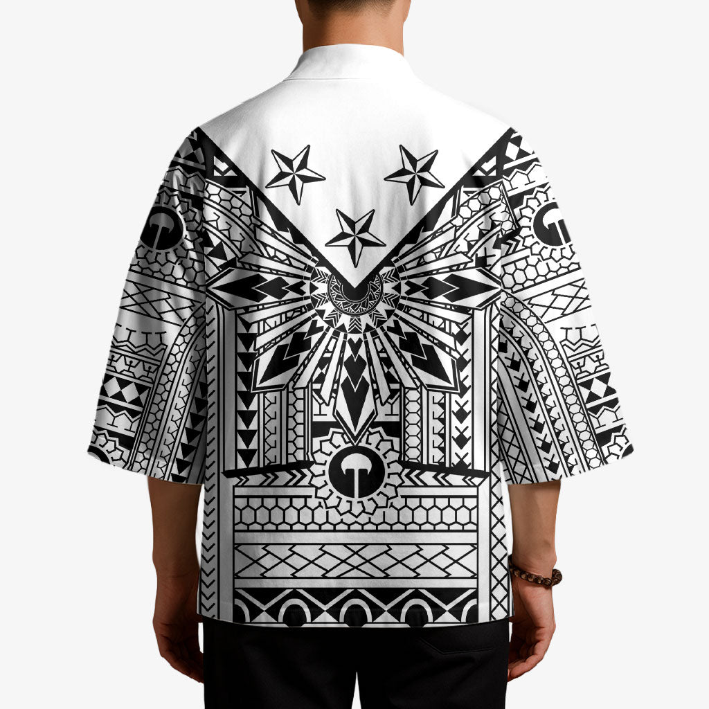White Philippines Sun Star Kimono Igorot Tribal Inspiration
