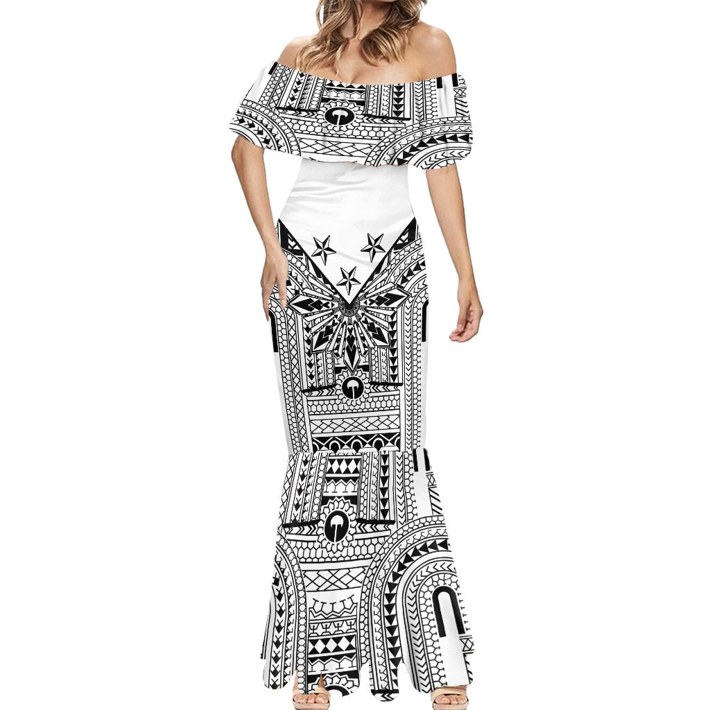 White Philippines Sun Star Mermaid Dress Igorot Tribal Inspiration