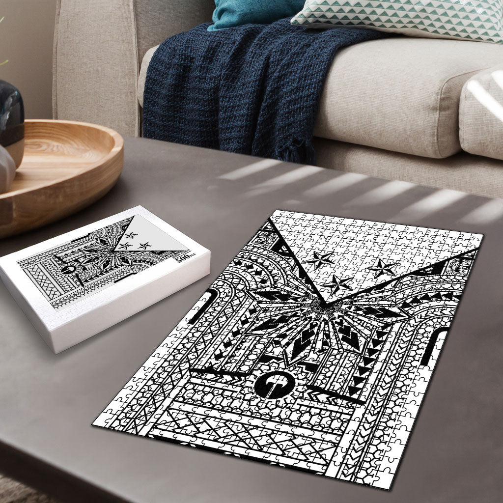 White Philippines Sun Star Puzzle Igorot Tribal Inspiration
