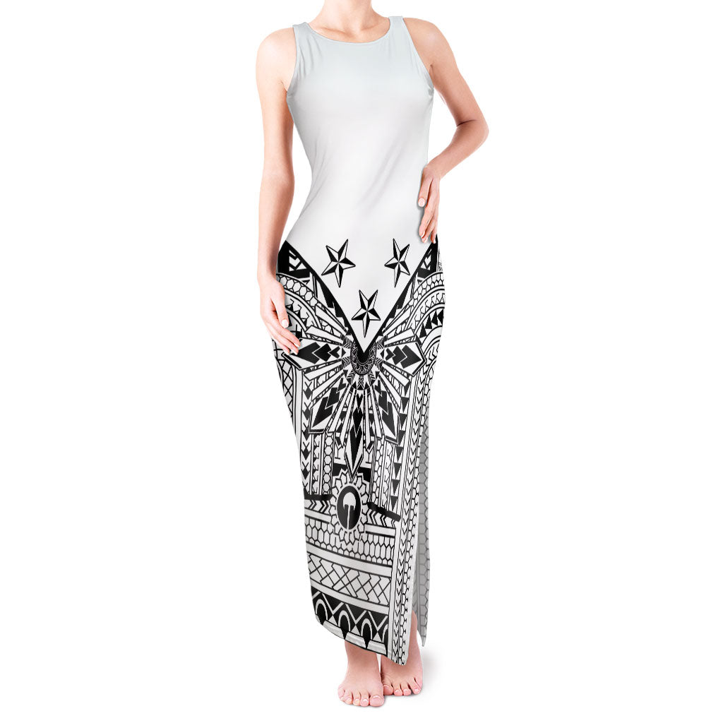 White Philippines Sun Star Tank Maxi Dress Igorot Tribal Inspiration