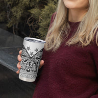 White Philippines Sun Star Tumbler Cup Igorot Tribal Inspiration