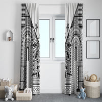 White Philippines Sun Star Window Curtain Igorot Tribal Inspiration