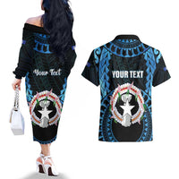 Personalized Northern Mariana Islands 78th Liberation Day Couples Matching Off The Shoulder Long Sleeve Dress and Hawaiian Shirt LT05 - Polynesian Pride