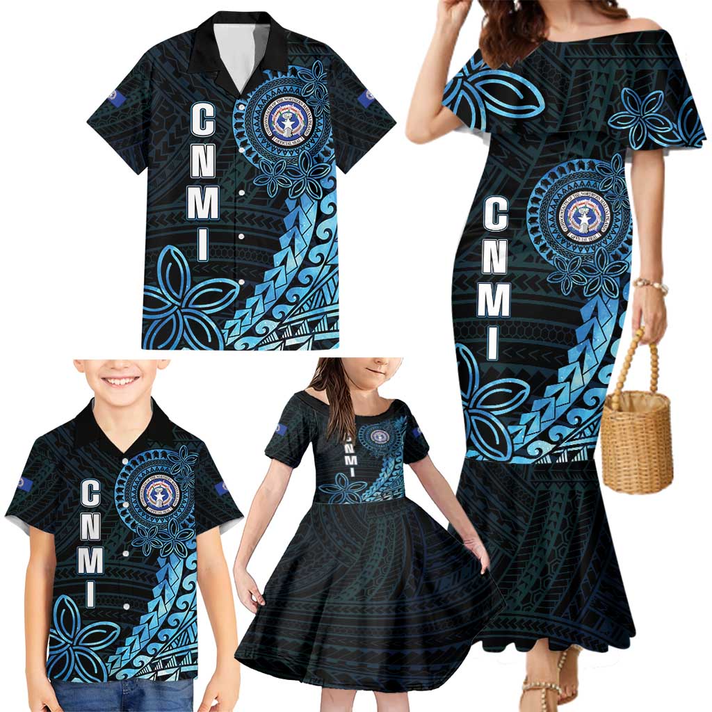 Personalized Northern Mariana Islands 78th Liberation Day Family Matching Mermaid Dress and Hawaiian Shirt LT05 - Polynesian Pride