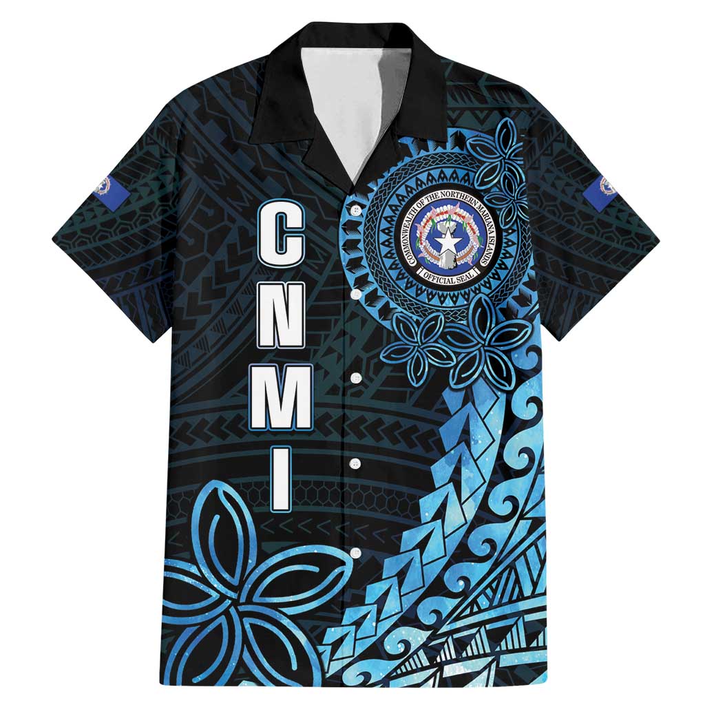 Personalized Northern Mariana Islands 78th Liberation Day Family Matching Mermaid Dress and Hawaiian Shirt LT05 Dad's Shirt - Short Sleeve Blue - Polynesian Pride