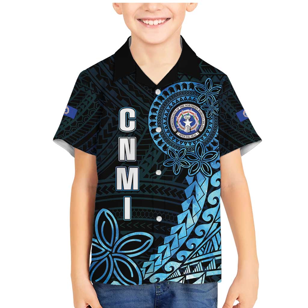 Personalized Northern Mariana Islands 78th Liberation Day Family Matching Mermaid Dress and Hawaiian Shirt LT05 Son's Shirt Blue - Polynesian Pride