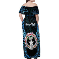 Personalized Northern Mariana Islands 78th Liberation Day Family Matching Off Shoulder Maxi Dress and Hawaiian Shirt LT05 - Polynesian Pride