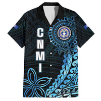 Personalized Northern Mariana Islands 78th Liberation Day Family Matching Puletasi and Hawaiian Shirt LT05 Dad's Shirt - Short Sleeve Blue - Polynesian Pride