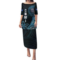 Personalized Northern Mariana Islands 78th Liberation Day Family Matching Puletasi and Hawaiian Shirt LT05 Mom's Dress Blue - Polynesian Pride