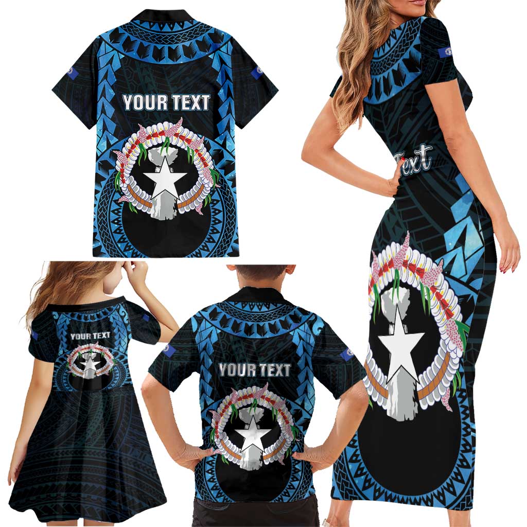 Personalized Northern Mariana Islands 78th Liberation Day Family Matching Short Sleeve Bodycon Dress and Hawaiian Shirt LT05 - Polynesian Pride