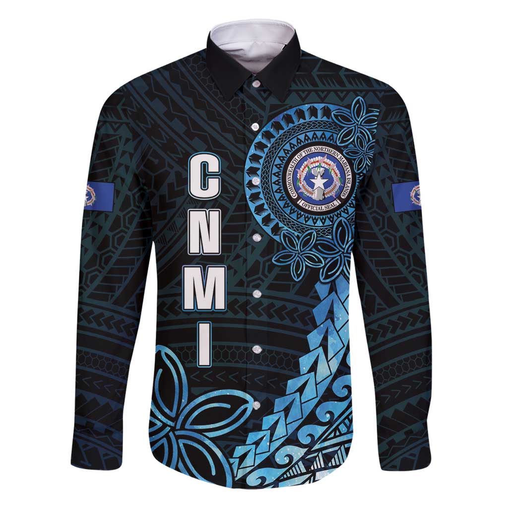 Personalized Northern Mariana Islands 78th Liberation Day Family Matching Summer Maxi Dress and Hawaiian Shirt LT05 Dad's Shirt - Long Sleeve Blue - Polynesian Pride