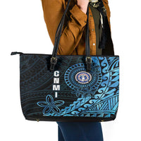 Northern Mariana Islands 78th Liberation Day Leather Tote Bag LT05 - Polynesian Pride