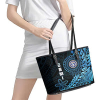 Northern Mariana Islands 78th Liberation Day Leather Tote Bag LT05 - Polynesian Pride