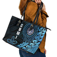 Northern Mariana Islands 78th Liberation Day Leather Tote Bag LT05 - Polynesian Pride