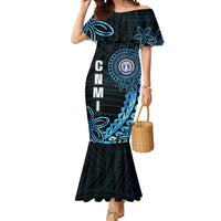 Personalized Northern Mariana Islands 78th Liberation Day Mermaid Dress LT05 Women Blue - Polynesian Pride