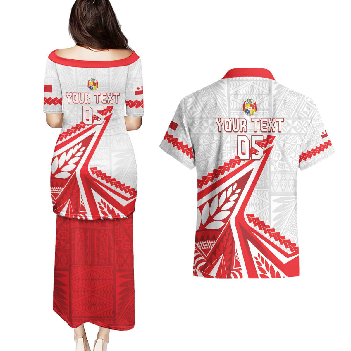 Custom Tonga Rugby 2024 Pacific Couples Matching Puletasi and Hawaiian Shirt Go Ikale Tahi LT05 - Polynesian Pride