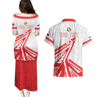 Custom Tonga Rugby 2024 Pacific Couples Matching Puletasi and Hawaiian Shirt Go Ikale Tahi LT05 - Polynesian Pride