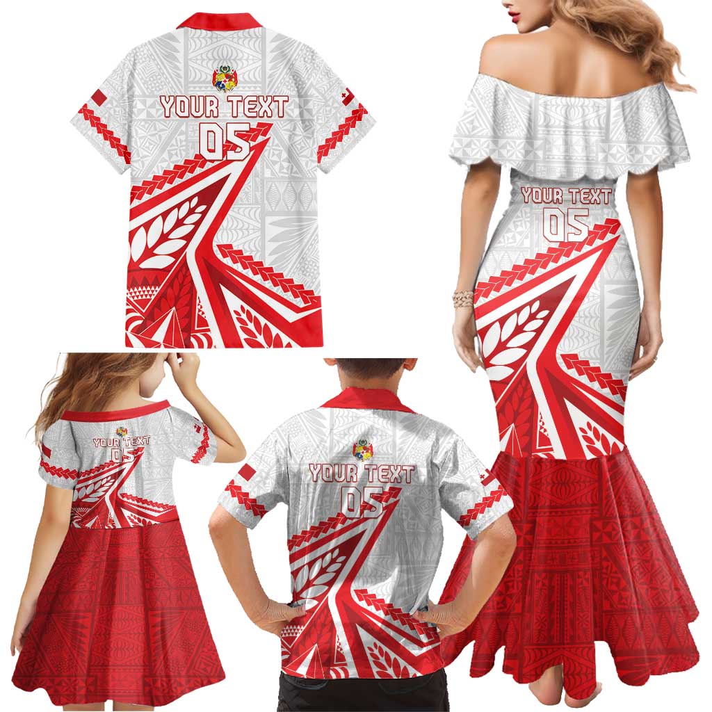 Custom Tonga Rugby 2024 Pacific Family Matching Mermaid Dress and Hawaiian Shirt Go Ikale Tahi LT05 - Polynesian Pride