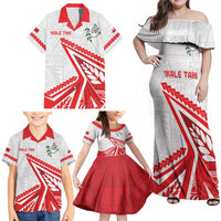 Custom Tonga Rugby 2024 Pacific Family Matching Off Shoulder Maxi Dress and Hawaiian Shirt Go Ikale Tahi LT05 - Polynesian Pride