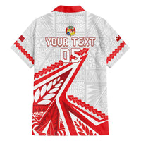 Custom Tonga Rugby 2024 Pacific Family Matching Off Shoulder Short Dress and Hawaiian Shirt Go Ikale Tahi LT05 - Polynesian Pride