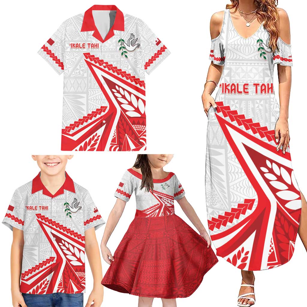 Custom Tonga Rugby 2024 Pacific Family Matching Summer Maxi Dress and Hawaiian Shirt Go Ikale Tahi LT05 - Polynesian Pride