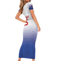 Custom Samoa Rugby 2024 Pacific Family Matching Short Sleeve Bodycon Dress and Hawaiian Shirt Go Manu Samoa LT05 - Polynesian Pride