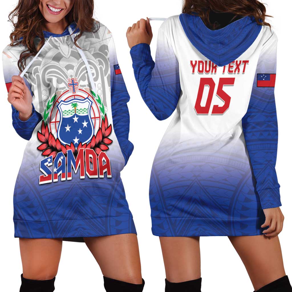 Custom Samoa Rugby 2024 Pacific Hoodie Dress Go Manu Samoa LT05 - Polynesian Pride