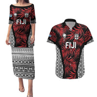 Custom Flying Fijians Rugby 2024 Pacific Couples Matching Puletasi and Hawaiian Shirt Go Fiji LT05 Black - Polynesian Pride