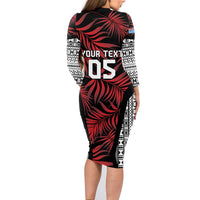 Custom Flying Fijians Rugby 2024 Pacific Family Matching Long Sleeve Bodycon Dress and Hawaiian Shirt Go Fiji LT05 - Polynesian Pride
