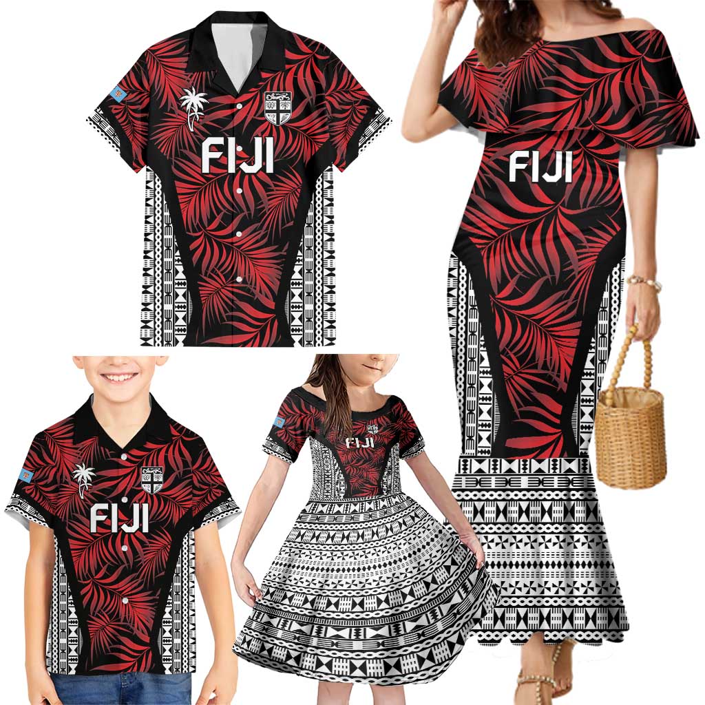 Custom Flying Fijians Rugby 2024 Pacific Family Matching Mermaid Dress and Hawaiian Shirt Go Fiji LT05 - Polynesian Pride