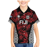 Custom Flying Fijians Rugby 2024 Pacific Family Matching Mermaid Dress and Hawaiian Shirt Go Fiji LT05 Son's Shirt Black - Polynesian Pride